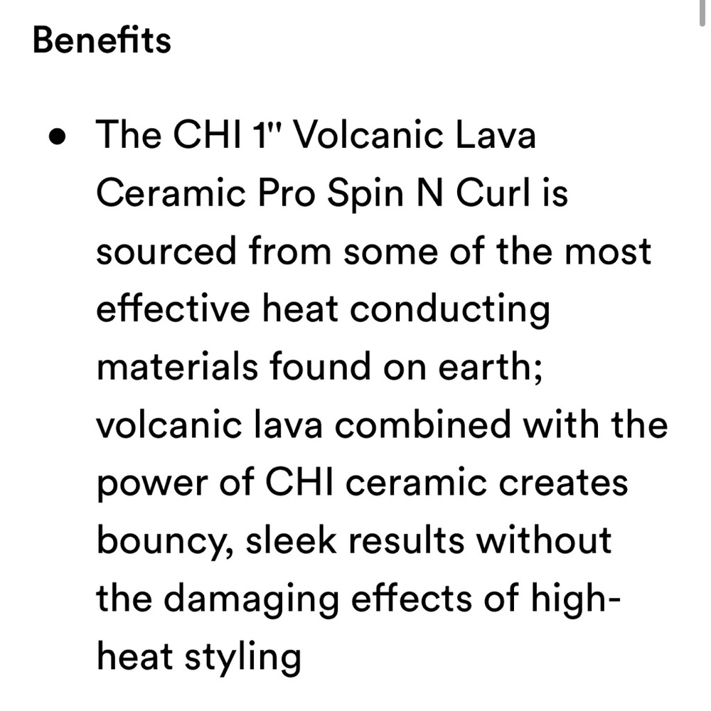 1” chi volcanic spin and curl with box - Picture 6 of 9